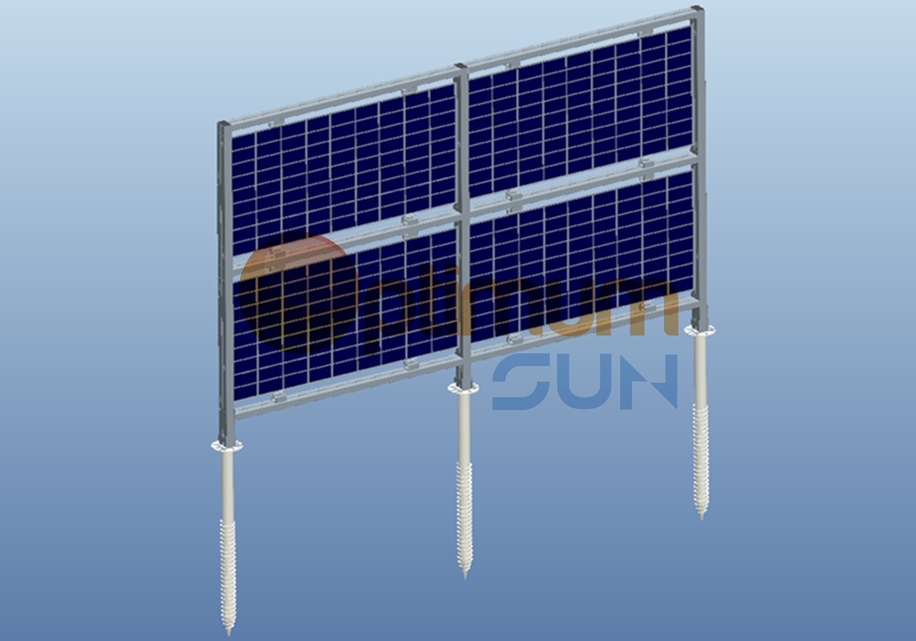 Vertical Structures Solar Farm Bracket System